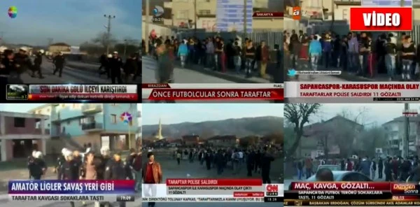 Sapanca'da ki Olaylar Ulusal Televizyonlara İşte Böyle Yansıdı
