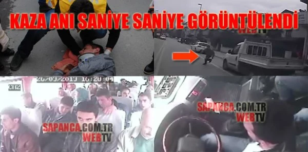 Sapanca'da Midibüs Ömer Halil'e Çarptı, Kaza Anı İse Saniye Saniye Görüntülendi