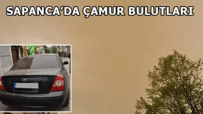 Sapanca'ya Yağmurla Karışık Çamur Yağdı
