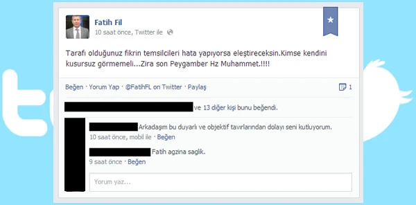 AK Parti Sapanca Belediye Meclis Üyesi Fatih Fil'den Düşündüren Tweet