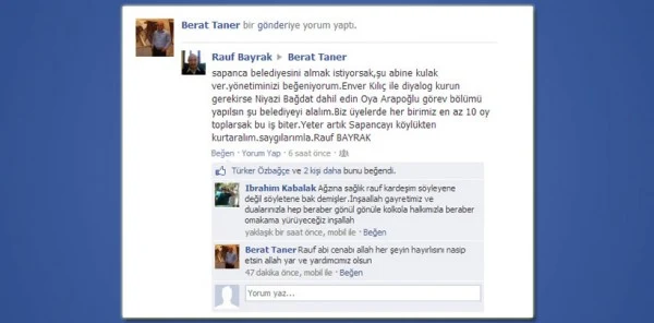 Rauf Bayrak, Başkan Taner'den Bakın Ne İstedi