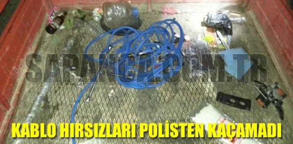 Kablo Hırsızları Polisten Kaçamadı