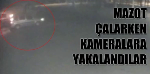 Mazot Çalarken Kameraya Yakalandılar
