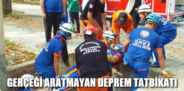 Sapanca'da Gerçeği Aratmayan Deprem Tatbikatı