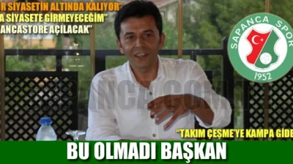 Sapancaspor'un Yeni Başkanı Umut Sıy Vaatlerinden İlk Firesini Verdi