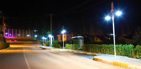 Sapanca'da Aydınlatma Direği Çalışması
