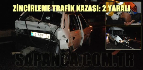 Sapanca'da Zincirleme Trafik Kazası: 2 Yaralı