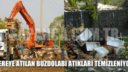Dereye Atılan Buzdolabı Atıkları Temizleniyor