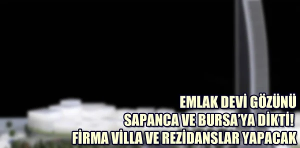 Emlak Devi Gözünü Sapanca ve Bursa'ya Dikti! Firma Villa ve Rezidanslar Yapacak