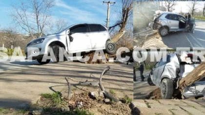 Otomobil Ağaca Çıktı: 1 Yaralı