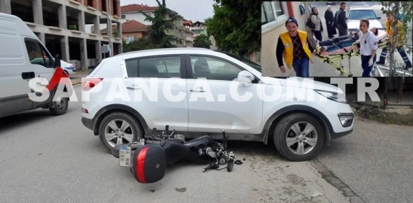 Cip ile Motosiklet Çarpıştı: 1 Yaralı