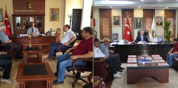 Hacımercanspor'dan Kaymakam ve Belediye Başkanı'na Ziyaret