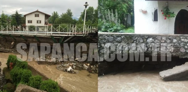 Sağanak Yağış Dere Kenarındaki İstinat Duvarını Yıktı