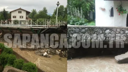 Sağanak Yağış Dere Kenarındaki İstinat Duvarını Yıktı