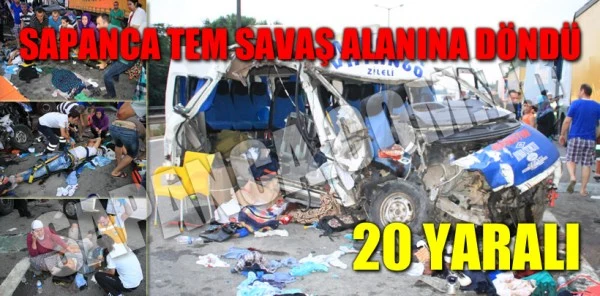 Düğüne Giden Midibüs Kaza Yaptı: 20 Yaralı
