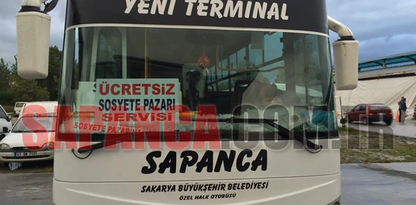 Sapanca Sosyete Pazarı için Ücretsiz Otobüs Seferleri Başladı