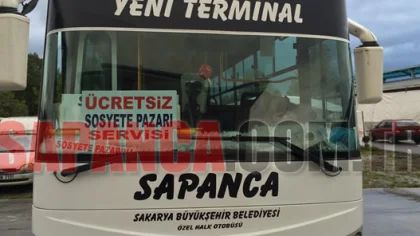 Sapanca Sosyete Pazarı için Ücretsiz Otobüs Seferleri Başladı