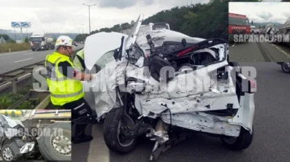 Tem Otoyolu Sapanca Mevkiindeki Trafik Kazasında Ahmet Kocaman Yaralandı