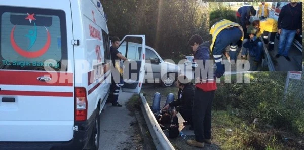 Sapanca'da Meydana Gelen Motosiklet Kazasında Bahadır Ersoy Yaralandı