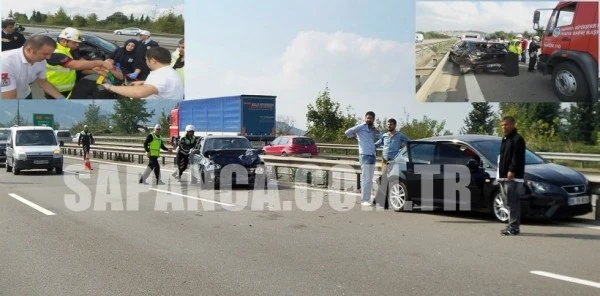 Sapanca Tem'de Trafik Kazası: 2 Yaralı