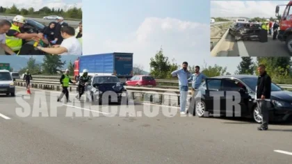 Sapanca Tem'de Trafik Kazası: 2 Yaralı