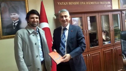 Yazar Mert Öz'den Kaymakam Azcan'a Ziyaret