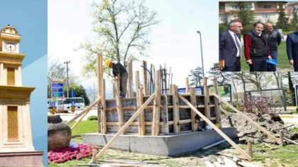 Sapanca'nın İlk Modern Saat Kulesi Dikiliyor
