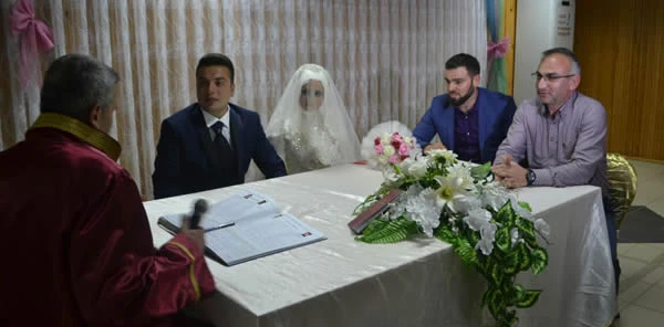 Başkan Aydın Yılmazer, Yeğeninin Şahidi Oldu