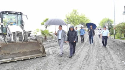 Sapanca Sahilinde Çalışmalar Devam Ediyor