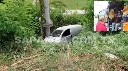 Sapanca'da Şarampole Uçan Panelvan Sürücüsü Nihat Özen Yaralandı