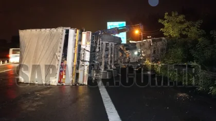 Tır Devrildi, TEM Ulaşıma Kapandı