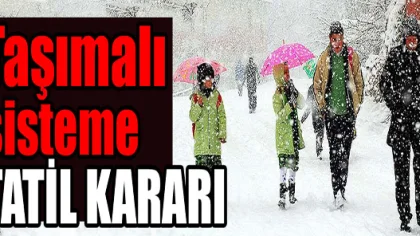 Sapanca'da Taşımalı Sistemde Tatil Kararı