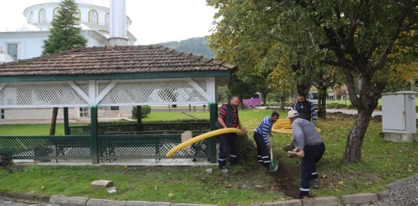 Merkez Camisinin Bahçesi Düzenleniyor
