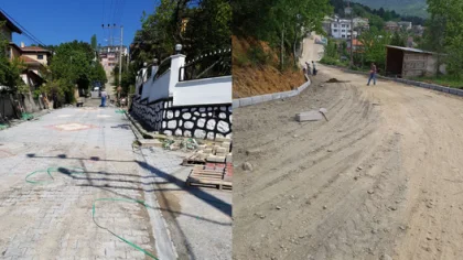 Göl Mahallesi'nde Kilitli Parke Çalışması