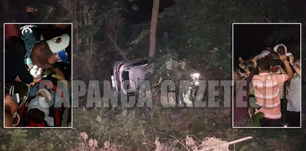 Şarampole Yuvarlanan Otomobilde Can Pazarı