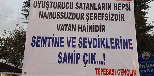 Tepebaşı'nda Anlamlı Pankart
