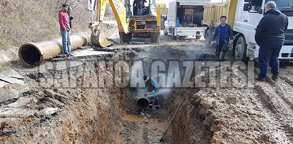 Sapanca'da Ana Hat 4. Kez Patladı