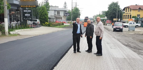 Karayollarından Sapanca'da Asfalt Çalışması