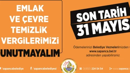 Emlak Vergisinde Son Gün 31 Mayıs