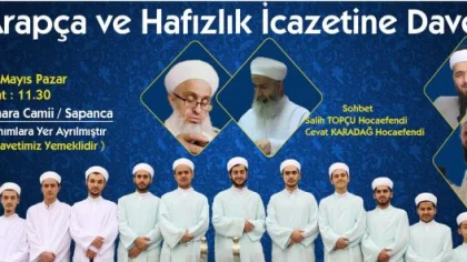 Hafızlık ve Arapça İcazetine Davet