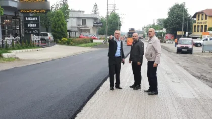 Karayollarından Sapanca'da Asfalt Çalışması