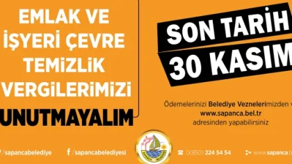 Emlak Vergisi Ödemesinde Son Tarih 30 Kasım