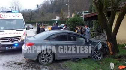 Otomobil Ağaca Çarptı: 1 Yaralı