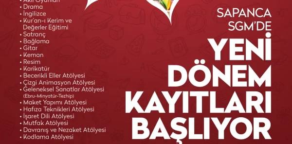 Sapanca Sgm'de Yeni Dönem Kayıtları Başlıyor