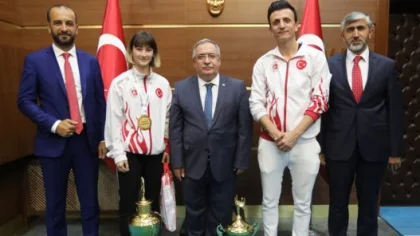 Vali Nayir, Avrupa Şampiyonunu Ağırladı