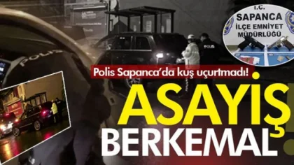 Sapanca'da Asayiş Uygulaması: 5 Gözaltı