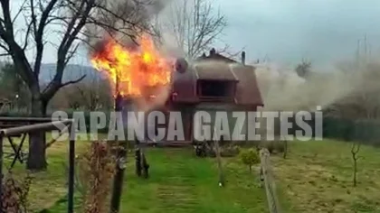 Sapanca'da Korkutan Yangın