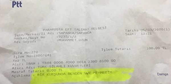 'Bir Kurşunda Benden Vur Mehmedim'