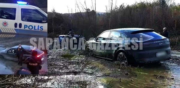Lüks Cipi Dere Yatağına Saplandı