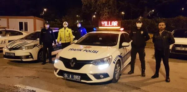 Sapanca'da Denetimler Gece Boyu Sürdü